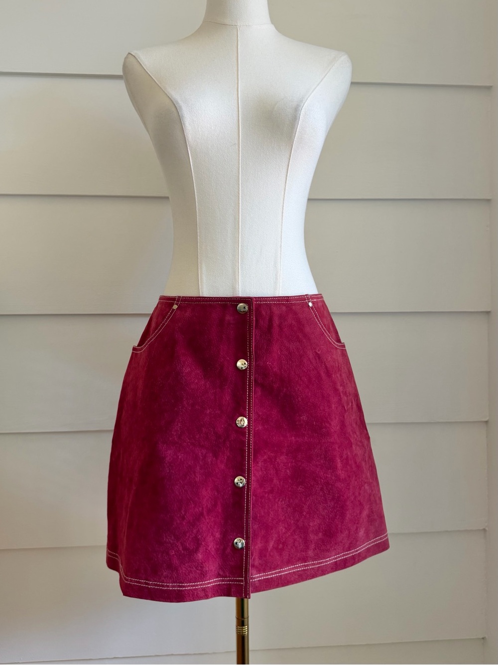 Y2K Forever 21 Suede Mini Skirt size 30